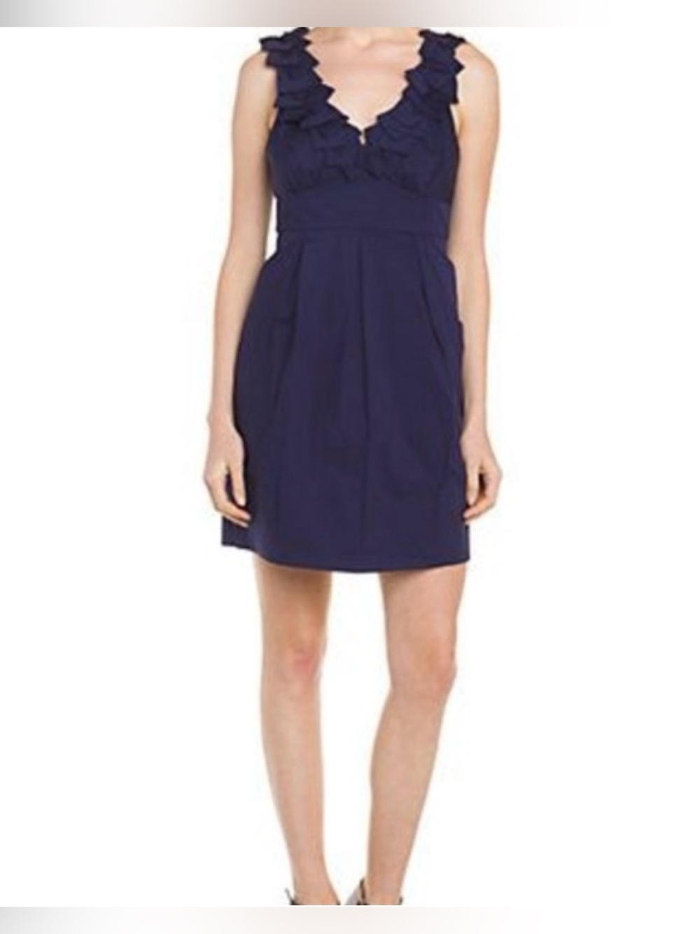 NWT VINTAGE BCBGMAXAZRIA KERRY PURPLE RUFFLE DRESS SIZE 4